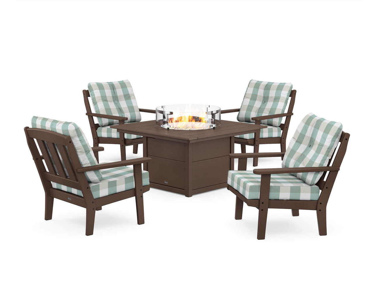 Trex Cape Cod 5-Piece Deep Seating Set with Fire Pit Table
