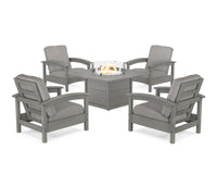 Thumbnail for Trex Rockport 5-Piece Deep Seating Set with Square Fire Pit Table