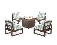 Thumbnail for Trex Eastport Modular 5-Piece Deep Seating Set with Square Fire Pit Table