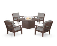 Thumbnail for Trex Yacht Club 5-Piece Deep Seating Set with Fire Pit Table