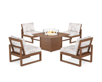 Thumbnail for Trex Eastport Modular 5-Piece Deep Seating Set with Square Fire Pit Table