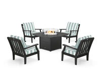 Thumbnail for Trex Yacht Club 5-Piece Deep Seating Set with Square Fire Pit Table