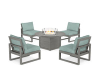 Thumbnail for Trex Eastport Modular 5-Piece Deep Seating Set with Round Fire Pit Table