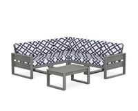 Thumbnail for Trex Eastport 6-Piece Deep Seating Sectional + Coffee Table Set