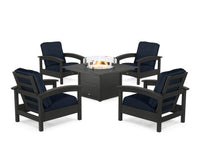 Thumbnail for Trex Rockport 5-Piece Deep Seating Set with Square Fire Pit Table