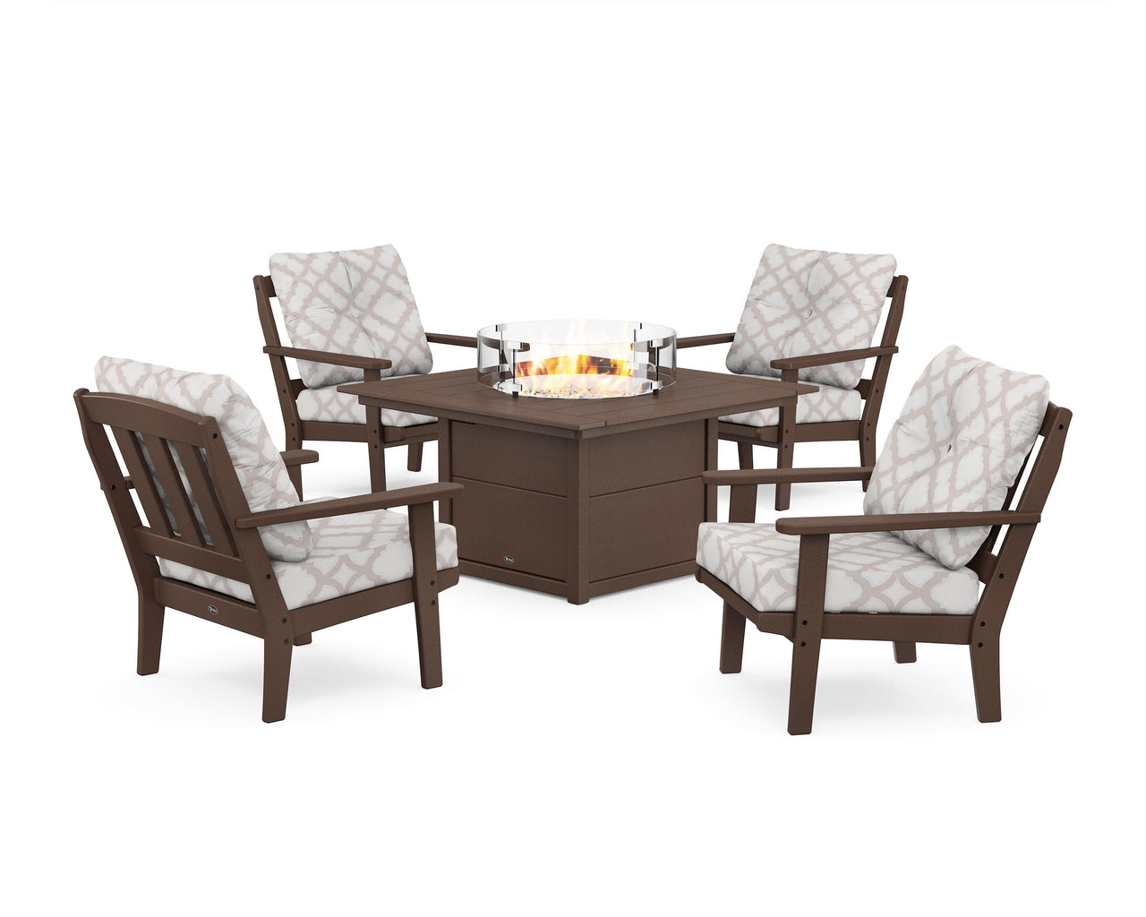 Trex Cape Cod 5-Piece Deep Seating Set with Fire Pit Table