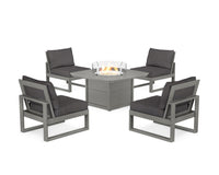 Thumbnail for Trex Eastport Modular 5-Piece Deep Seating Set with Yacht Club Fire Pit Table