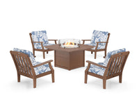 Thumbnail for Trex Yacht Club 5-Piece Deep Seating Set with Square Fire Pit Table