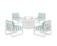 Thumbnail for Trex Eastport Modular 5-Piece Deep Seating Set with Yacht Club Fire Pit Table