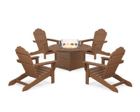 Thumbnail for Trex 5-Piece Monterey Bay Oversized Adirondack Conversation Set with Fire Pit Table