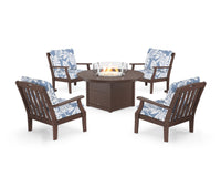 Thumbnail for Trex Yacht Club 5-Piece Deep Seating Set with Round Fire Pit Table