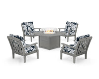 Thumbnail for Trex Yacht Club 5-Piece Deep Seating Set with Fire Pit Table