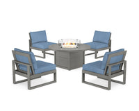 Thumbnail for Trex Eastport Modular 5-Piece Deep Seating Set with Round Fire Pit Table