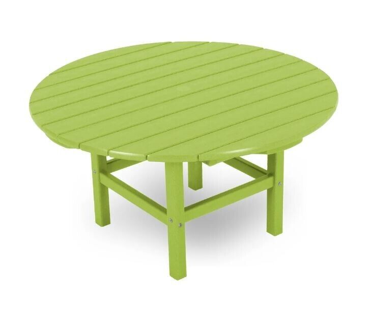 POLYWOOD 38-Inch Round Conversation Table - Green