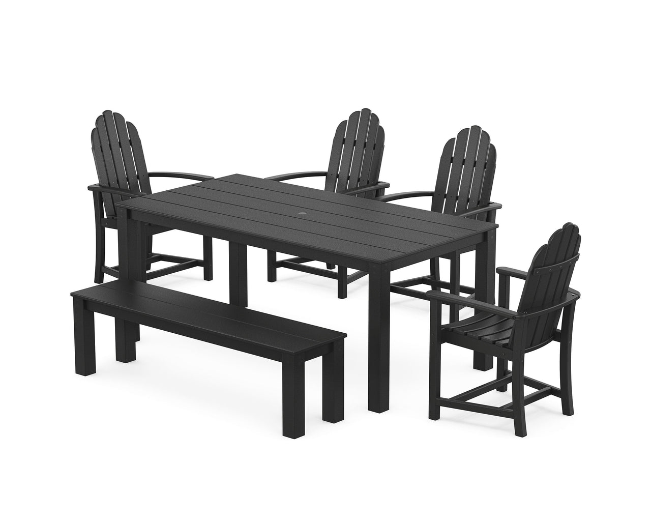 Trex Cape Cod Adirondack 6-Piece Parsons Dining Set with Bench