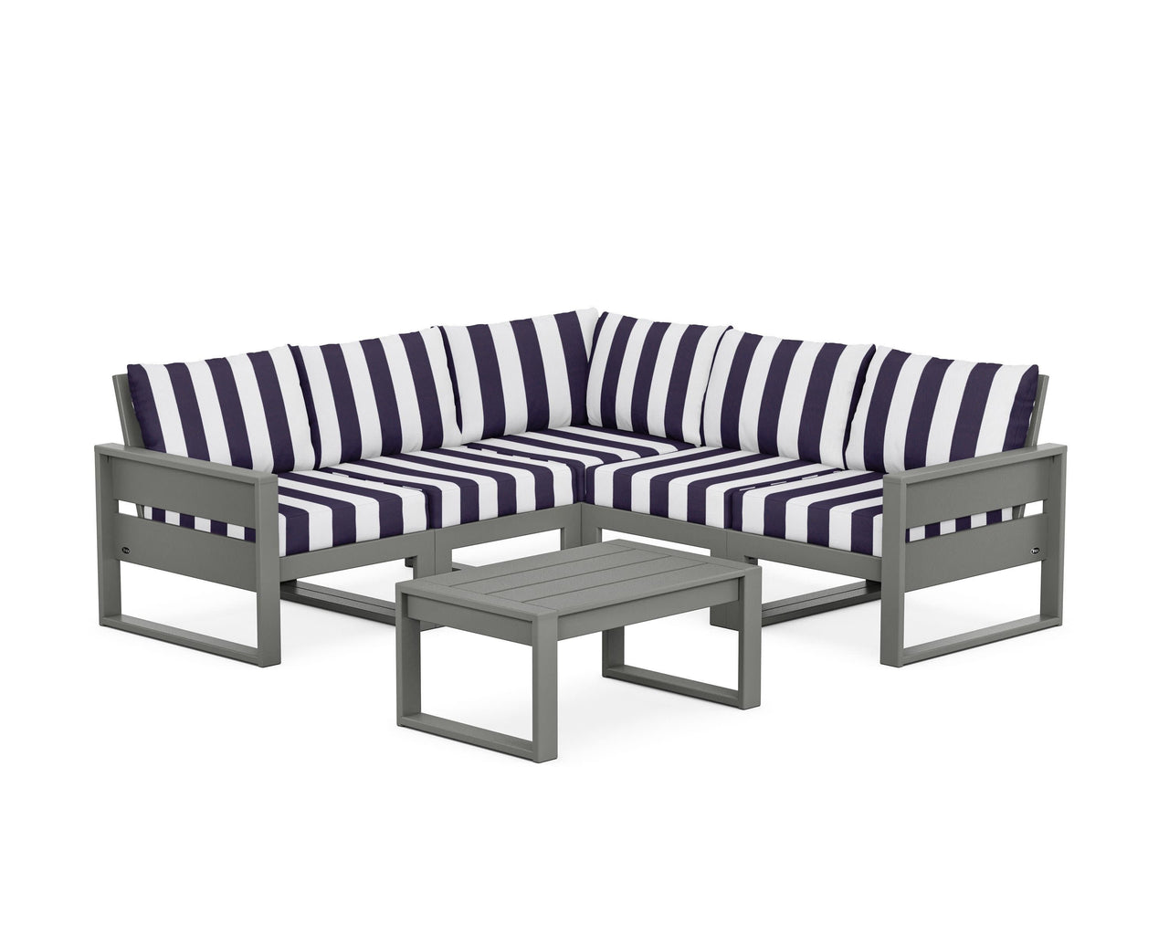 Trex Eastport 6-Piece Deep Seating Sectional + Coffee Table Set