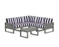 Thumbnail for Trex Eastport 6-Piece Deep Seating Sectional + Coffee Table Set
