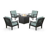 Thumbnail for Trex Yacht Club 5-Piece Deep Seating Set with Square Fire Pit Table