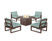 Thumbnail for Trex Eastport Modular 5-Piece Deep Seating Set with Square Fire Pit Table
