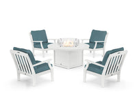 Thumbnail for Trex Yacht Club 5-Piece Deep Seating Set with Round Fire Pit Table
