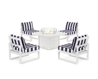 Thumbnail for Trex Eastport Modular 5-Piece Deep Seating Set with Yacht Club Fire Pit Table