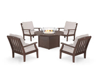 Thumbnail for Trex Yacht Club 5-Piece Deep Seating Set with Round Fire Pit Table