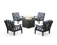 Thumbnail for Trex Yacht Club 5-Piece Deep Seating Set with Fire Pit Table