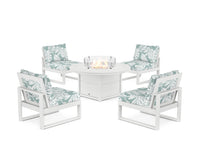 Thumbnail for Trex Eastport Modular 5-Piece Deep Seating Set with Round Fire Pit Table