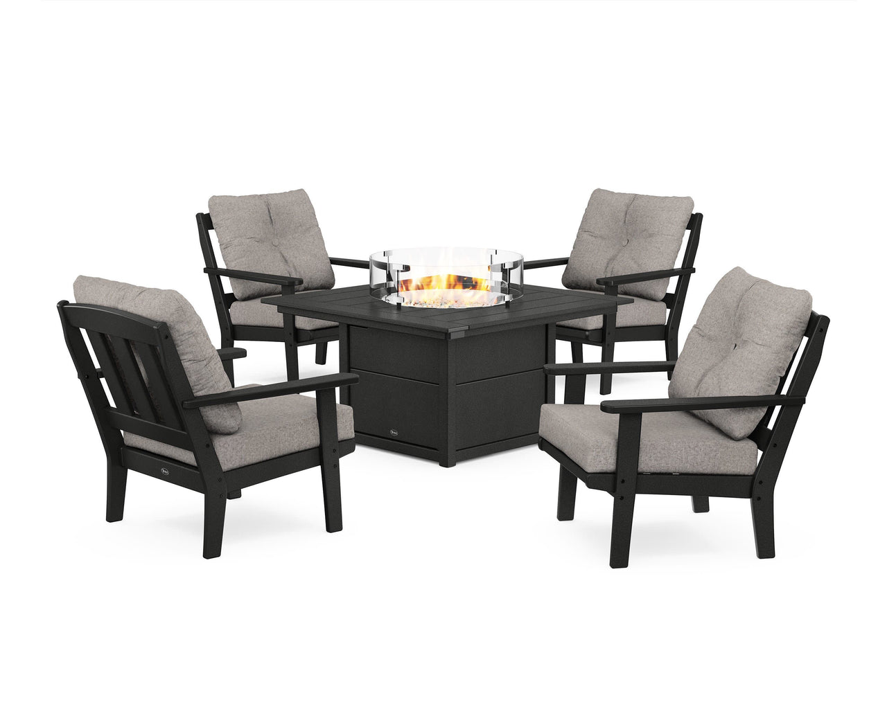 Trex Cape Cod 5-Piece Deep Seating Set with Fire Pit Table