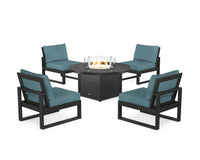 Thumbnail for Trex Eastport Modular 5-Piece Deep Seating Set with Round Fire Pit Table