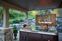 Thumbnail for Linear Ready-to-Finish See-Through Gas Fireplace with Direct Spark Ignition