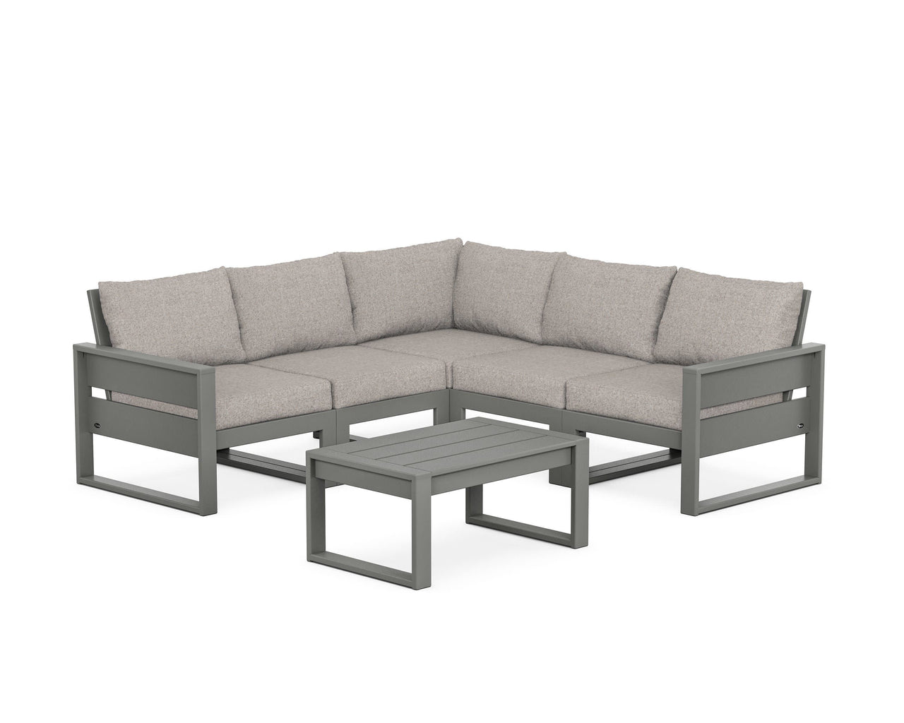 Trex Eastport 6-Piece Deep Seating Sectional + Coffee Table Set