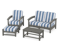 Thumbnail for Trex Rockport 4-Piece Deep Seating Conversation Group