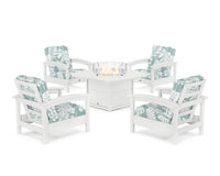 Thumbnail for Trex Rockport 5-Piece Deep Seating Set with Yacht Club Fire Pit Table