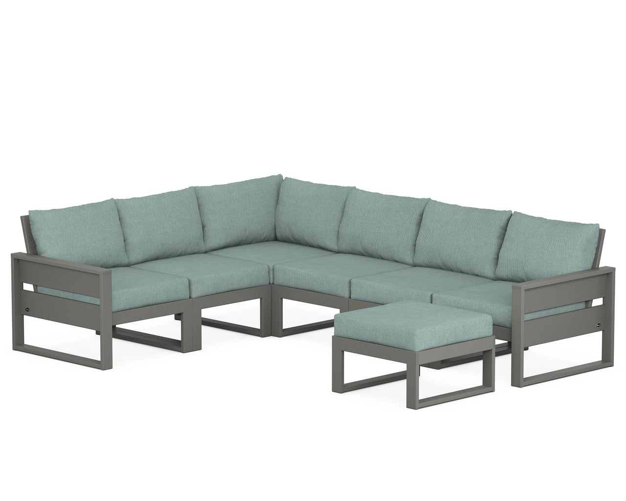 Trex Eastport 6-Piece Sectional with Ottoman