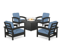 Thumbnail for Trex Rockport 5-Piece Deep Seating Set with Square Fire Pit Table