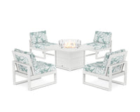 Thumbnail for Trex Eastport Modular 5-Piece Deep Seating Set with Yacht Club Fire Pit Table
