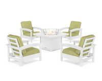 Thumbnail for Trex Rockport 5-Piece Deep Seating Set with Yacht Club Fire Pit Table