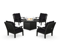 Thumbnail for Trex Yacht Club 5-Piece Deep Seating Set with Round Fire Pit Table