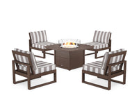 Thumbnail for Trex Eastport Modular 5-Piece Deep Seating Set with Yacht Club Fire Pit Table