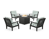 Thumbnail for Trex Yacht Club 5-Piece Deep Seating Set with Fire Pit Table