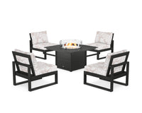 Thumbnail for Trex Eastport Modular 5-Piece Deep Seating Set with Square Fire Pit Table