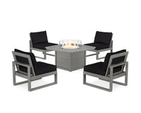 Thumbnail for Trex Eastport Modular 5-Piece Deep Seating Set with Yacht Club Fire Pit Table