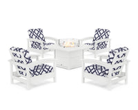 Thumbnail for Trex Rockport 5-Piece Deep Seating Set with Square Fire Pit Table