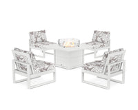 Thumbnail for Trex Eastport Modular 5-Piece Deep Seating Set with Square Fire Pit Table