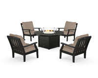 Thumbnail for Trex Yacht Club 5-Piece Deep Seating Set with Round Fire Pit Table