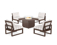 Thumbnail for Trex Eastport Modular 5-Piece Deep Seating Set with Yacht Club Fire Pit Table