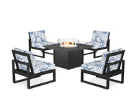 Thumbnail for Trex Eastport Modular 5-Piece Deep Seating Set with Square Fire Pit Table