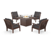 Thumbnail for Trex Yacht Club 5-Piece Deep Seating Set with Square Fire Pit Table