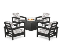 Thumbnail for Trex Rockport 5-Piece Deep Seating Set with Square Fire Pit Table